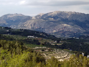 Across Guadalest to the Serella ridge