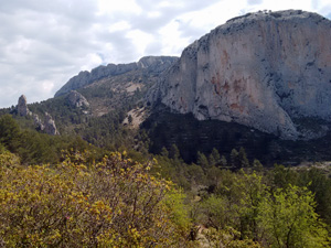 The crags and Penya Mulero above