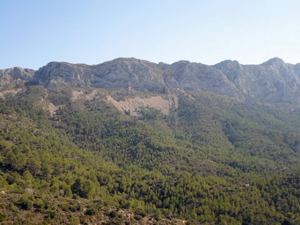 View to Ferrer ridge during return