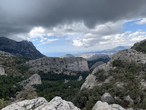 View from Carrascal Ridge towards Puig Campana